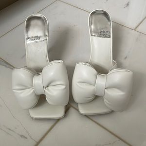 Jeffrey Campbell White Heels with Bow